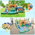 thumbnail image 4 of Gymax Kids Inflatable Water Slide Park w/750W Blower Basketball Rim Wet Dry Combo, 4 of 10