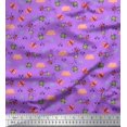 thumbnail image 1 of Soimoi Tissu Popeline de Coton Violet Abeille & Bouillotte Insectes Imprimé Tissu de Couture BTY 42 Pouces de Large, 1 of 1