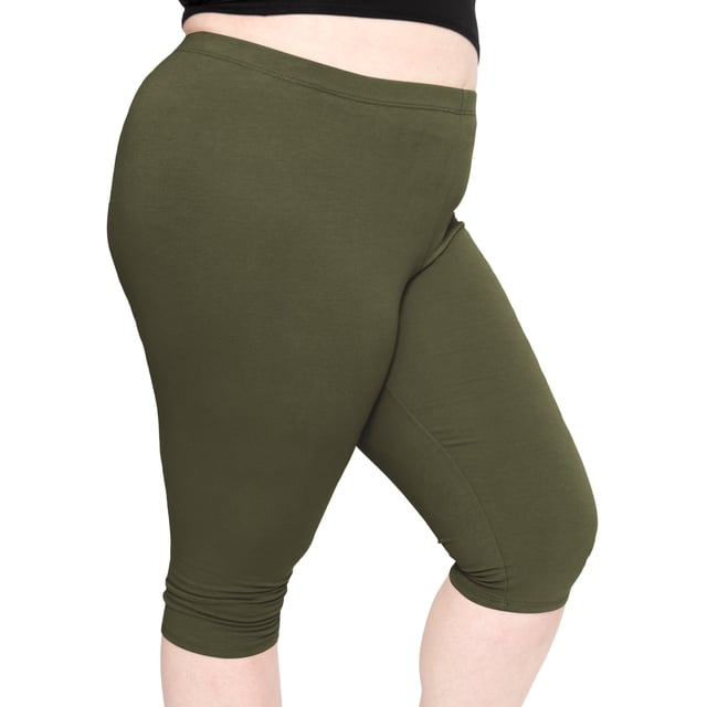 Stretch Is Comfort Women's Plus Size Knee Length Leggings| Adult X-Large - 7x