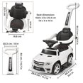 thumbnail image 3 of VOLTZ TOYS Push Car for Kids, Mercedes-Benz AMG GL63 4-in-1 Push Car, Foot to Floor Pedal Car with Detachable Push Bar, Leather Seat, Foot Rest, LED Lighting, MP3 and Foldable Rocking Rails (White), 3 of 7