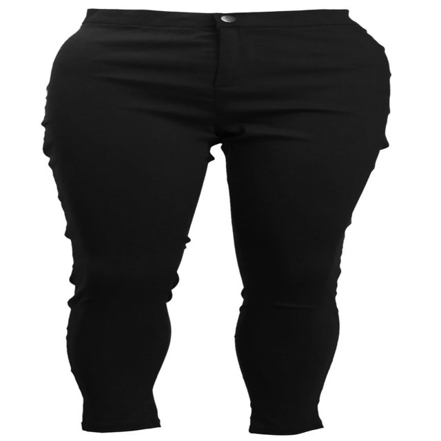 Women Pants High Waist Slim Pencil Skinny Tummy Control Solid Color Pants