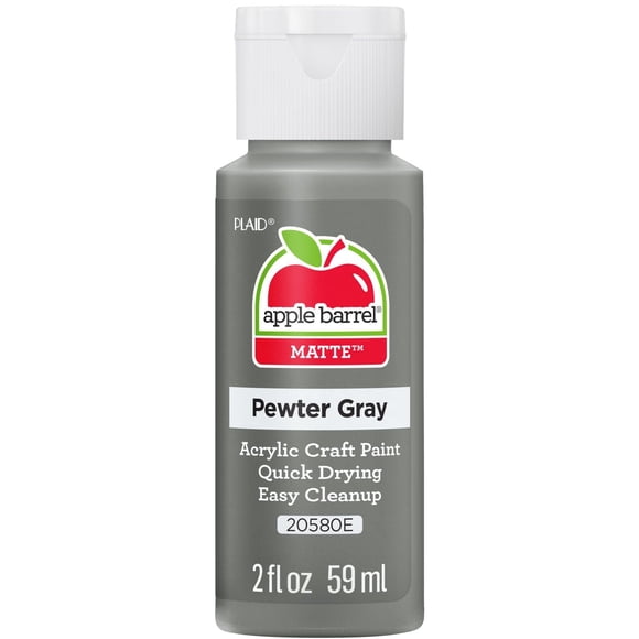 Apple Barrel Colors Matte Acrylic Craft Paint, 2 fl. oz., Pewter Grey