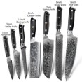 thumbnail image 1 of Chef Knife Set of 7 Japanese Chef Knives Damascus Kitchen Statoku Knives Full Tang Stainless Steel Cleaver Knives Utility Knife with Triple Rivet Handle, 1 of 7