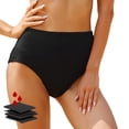 thumbnail image 1 of Women Bikini Bottoms High Waist Retro Basic Full Coverage Skin Friendly Beach Swimwear, 1 of 4
