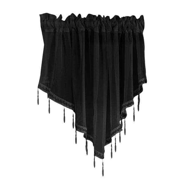 Kyusrd Collections Floral Sheer Lace Shade Window Curtain With Scalloped Edges And Rod Pocket Top For Easy Hanging