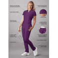 thumbnail image 3 of Adar Addition Go-Higher Scrub Set For Women - Notched V-Neck Scrub Top & Skinny Cargo Scrub Pants, 3 of 7