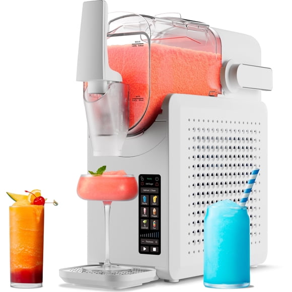 Iceman by Chefman Slush-Ease MAX 90oz Slushy Maker avec Commandes Tactiles et 5 Fonctions – Blanc