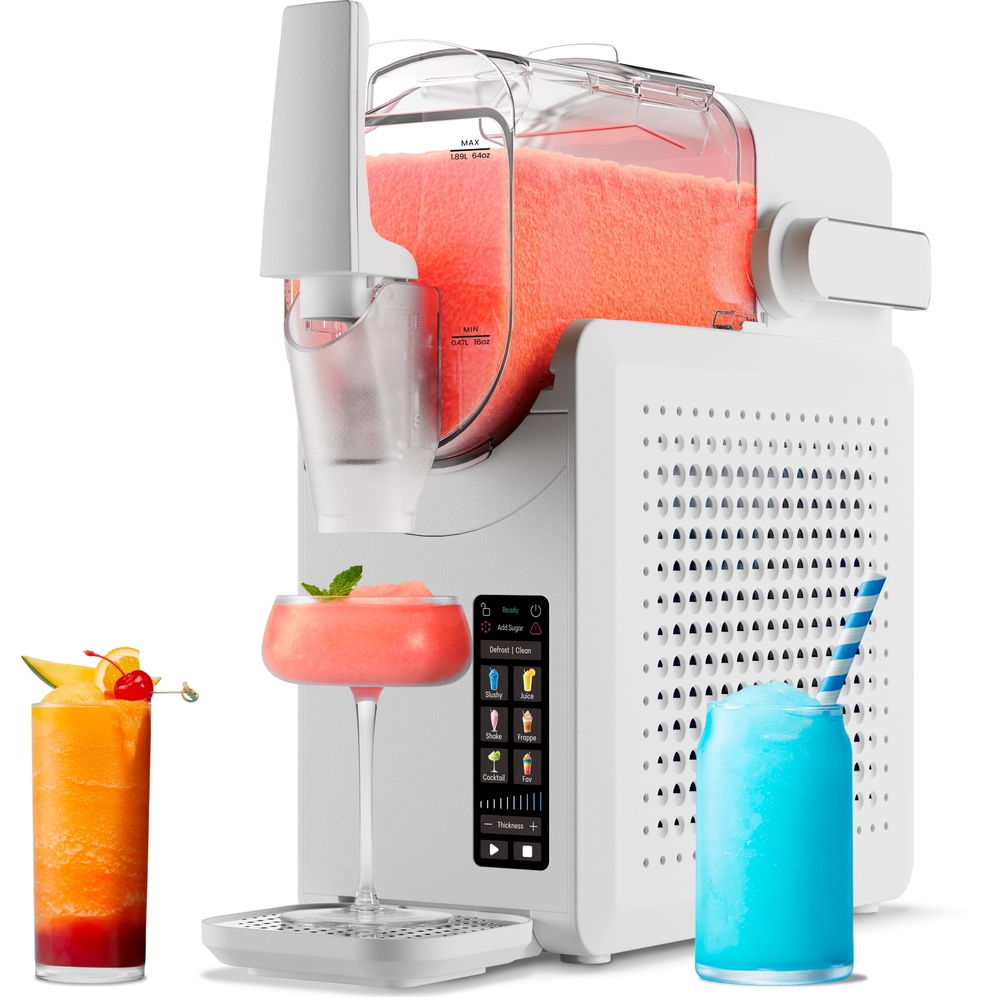 iceman by chefman slush-ease max 90oz slushy maker with 64oz liquid capacity - white