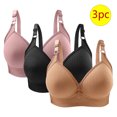 thumbnail image 1 of Bras for Women, 3PC Womans Solid Color Daily Bra Without Steel Ring Gathering Bras, 1 of 3