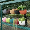 thumbnail image 2 of Flower Pot Exquisite Wall-mounted Plastic Wall Hanging Basket Flowerpot for Garden, 2 of 8