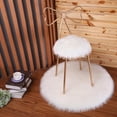 thumbnail image 3 of GUOOL Coussin d'Assise Rond en Faux, Tapis Doux pour Chambre, Salon, Filles, Sofa Blanc 30 cm, 3 of 9