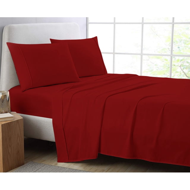 Cotton Metrics 4pc Sheet Set 600TC 100% Organic Cotton 4pc Bedding Set (Fitted sheet, Flat sheet, 2 Pillowcases) All Sizes & Colors