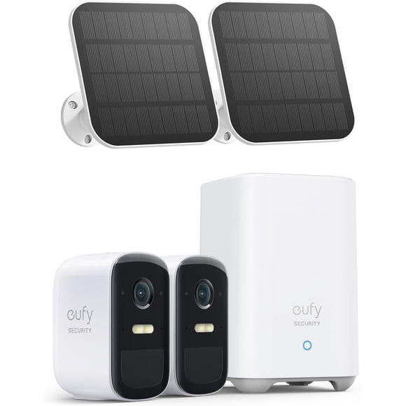 eufy Security eufyCam 2C Solar 2-Cam Kit 1080p Wireless Security System- White