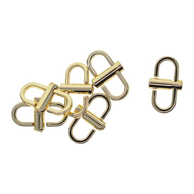 veasfak Adjustable Metal Buckles Chain Strap Shortener Bag Accessories Easy to Use 6Pcs 6Pcs Golden