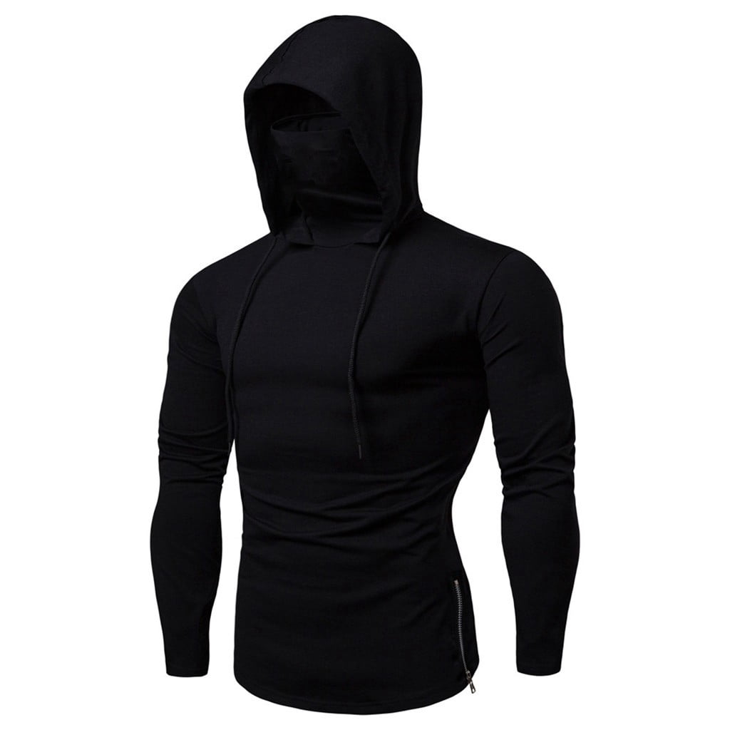RKSTN Hoodies for Men Fall Fashion Soft Sweatshirt Mask Button