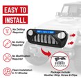 thumbnail image 4 of AMERICAN MODIFIED Demon Grille w/Blue Lights for 18-21 Wrangler/Gladiator, 4 of 8