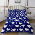 thumbnail image 1 of Erosebridal Blue Heart Coverlet Set Twin, Cartoon Heart Bedding Set, Teens 2-Piece, 1 of 5
