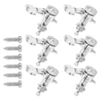 thumbnail image 3 of Guitar Machine Head, 6 String Tuner Head Guitar Tuning Keys Silver With Screws For Most Guitars For Replacing Old And Damaged Parst 6 Right Peg Set,6 Left Peg Set,3 Left And 3, 3 of 8