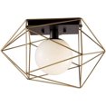 thumbnail image 2 of Alora Lighting FM303201CBRG Necto - 1 Light Flush Mount, Classic Black/Relic Gold Finish, 2 of 2