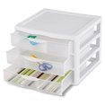 thumbnail image 4 of Sterilite Clear Plastic Stackable Small 3 Drawer Storage System, 3 Pack, 4 of 9