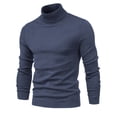 thumbnail image 3 of EGNMCR Chandail à Col Roulé pour Hommes, Chandails pour Hommes Chandail Uni à Col Montant pour Hommes Chandail à Manches Longues Ample Chandail de Base Haut Chandail Chandail à Col Roulé Hommes Chandail, 3 of 4