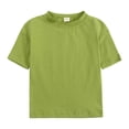 thumbnail image 2 of B91xZ Baby Boys 2 Pieces Short Set Summer Short Set Outfit Short Sleeve Ruffle Tops and Shorts 2PC Clothing Set,Green 2-3 Years, 2 of 5