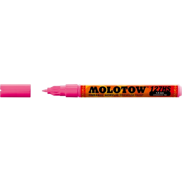 MOLOTOW M127431 1.5MM CROSSOVER TIP Acrylique Pompe Marqueur Néon Rose FLUORESCENT (217)