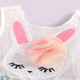 thumbnail image 4 of MesaSe Robe de Pâques Sans Manches en Maille pour Bébé Filles Contraste Couleur Pailletée Bunny une-Pièce Robe d'Été Rose 3-4 Ans, 4 of 8