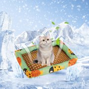 LSLJS Dog Bed Mat Dog Crate Pad Pet Kennel Beds Summer Pet Cooler Floor Cushion Dog Kennel Cats Kennel Ice Cushion Pet Supplies 19.6x15x4.3inch Small Mattress Four Seasons Universal Pet Ice Cushion