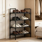 EGNMCR 4-Tier Under Bed Shoe Rack Space Saving Sturdy Shoe Organizer Durables Non Slipss Easys Assembles For Dorm Room Small Bedroom Closets Entryway Home Use Pl astic shoe rack