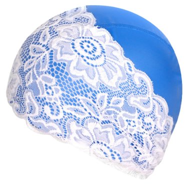 CHUANK Women Swimming Cap Waterproof Bathing Turban Keep Girls Hair Dry Silicone Anti-Slip Elastic Comfortable Elegant Swim Hat Wrap blue