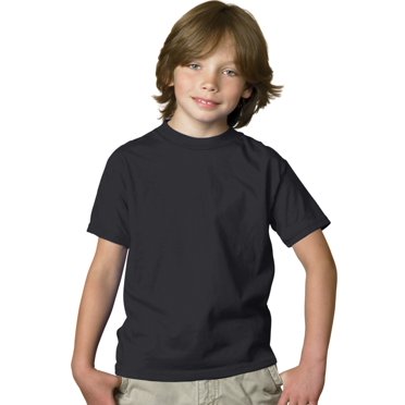 Hanes T-Shirt Lourd pour Garçon 5,2 oz COMFORTSOFT, s, Marine