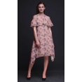 thumbnail image 3 of Bimba Robe Droite à Épaules Dénudées Style Chic pour Femmes à Imprimé d'Oiseaux Roses Tunique d'Été - Grand, 3 of 6