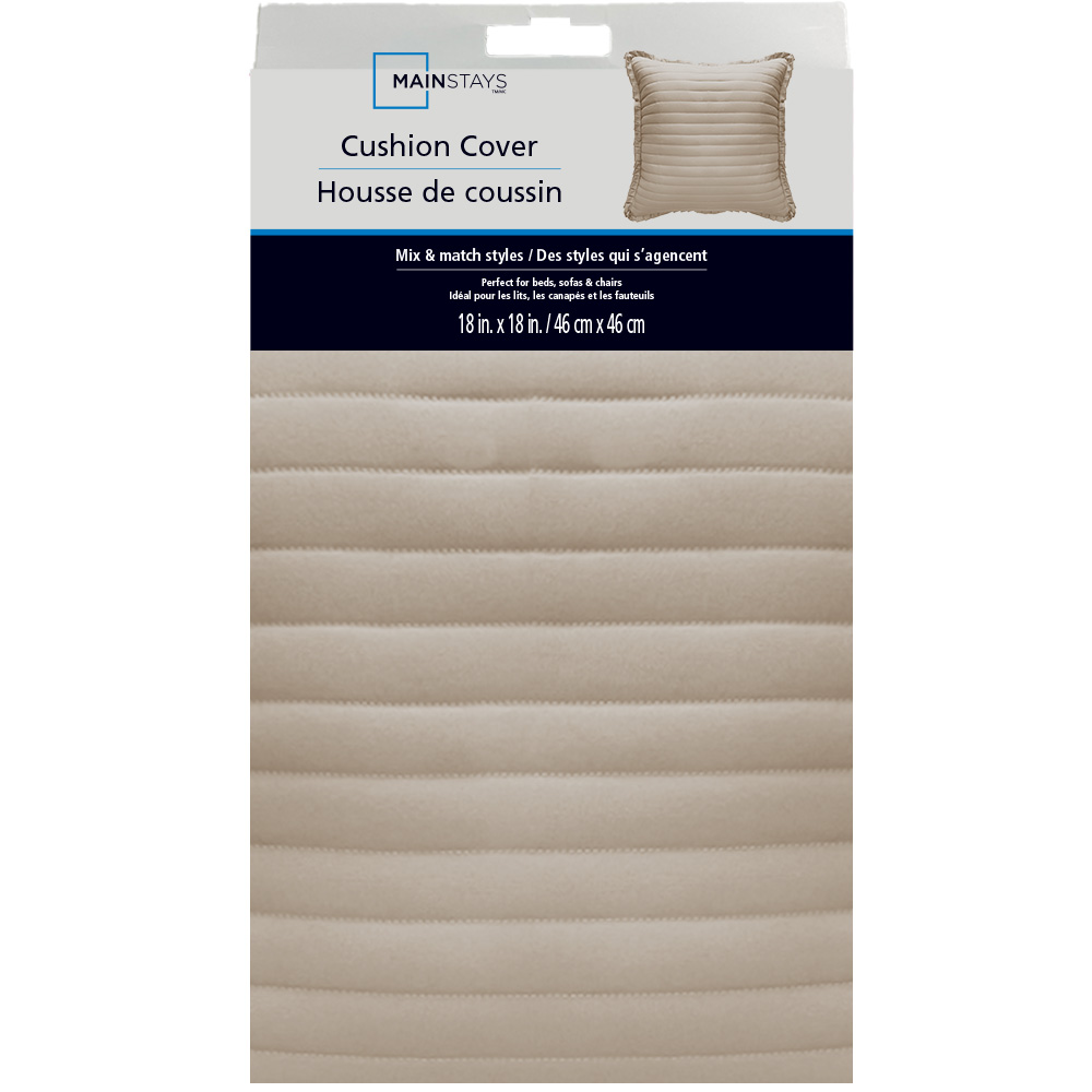 Mainstays Housse de coussin décoratif – Ruffles Taupe, coussin décoratif à volants