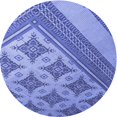 thumbnail image 1 of Ahgly Company Tapis Rond Lavable en Machine Intérieur Transitionnel Bleu Denim, 8 Pieds Rond, 1 of 7