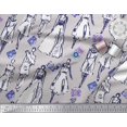 thumbnail image 2 of Soimoi Modal Satin Fabric Women & Camera Fashion Decor Fabric Printed Yard 42 Inch Wide, 2 of 3
