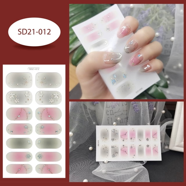 mtvxesu Nail Stickers Nail Sticker Snowflake Finished Nail Polish Film Nail Sticker Nail Sticker Sale