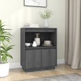 thumbnail image 1 of vidaXL Sideboard Grey 60x34x75 cm Solid Wood Pine, 1 of 5