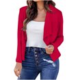 thumbnail image 1 of Timegard Lightweight Jacket Women Long Sleeve Cropped Blazer Casual Business Open Front Work Jackets, 1 of 5