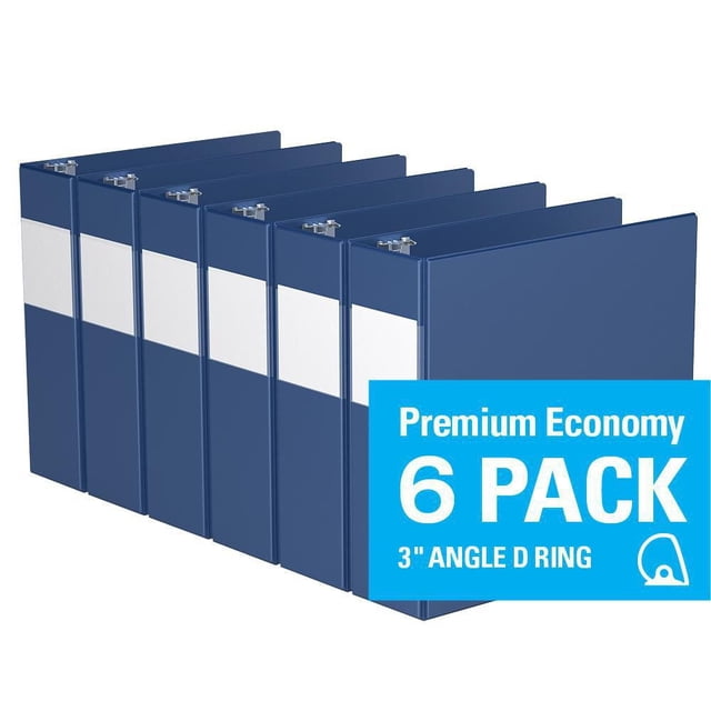 Davis Group, Premium Economy, D Ring, Binder, 6 Pack, 3"
