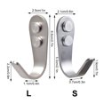 thumbnail image 3 of Xingzhi 10 Pieces Stainless Steel Clothes Hanger Punch-free Self-adhesive Replacement Waterproof Anti-rust Hook Rack Large Small 3mm, 3 of 6