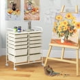 thumbnail image 4 of Costway 12-Drawer Rolling Storage Cart with 2 Sizes Plastic Drawers White, 4 of 10