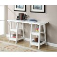 thumbnail image 2 of Convenience Concepts Designs2Go Double Trestle Desk in White Wood Finish, 2 of 5