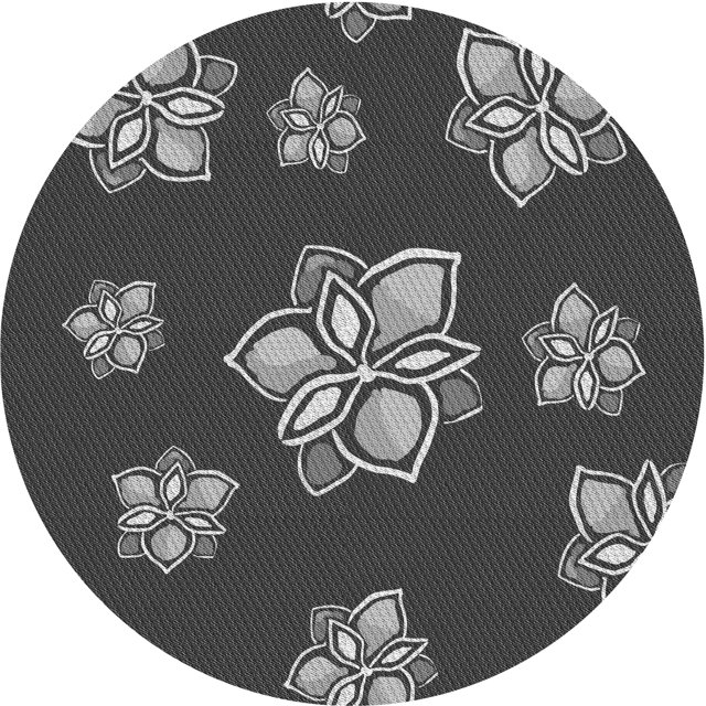 Ahgly Company Tapis Rond Lavable en Machine Intérieur Transitionnel Gris, 3 Pieds Rond