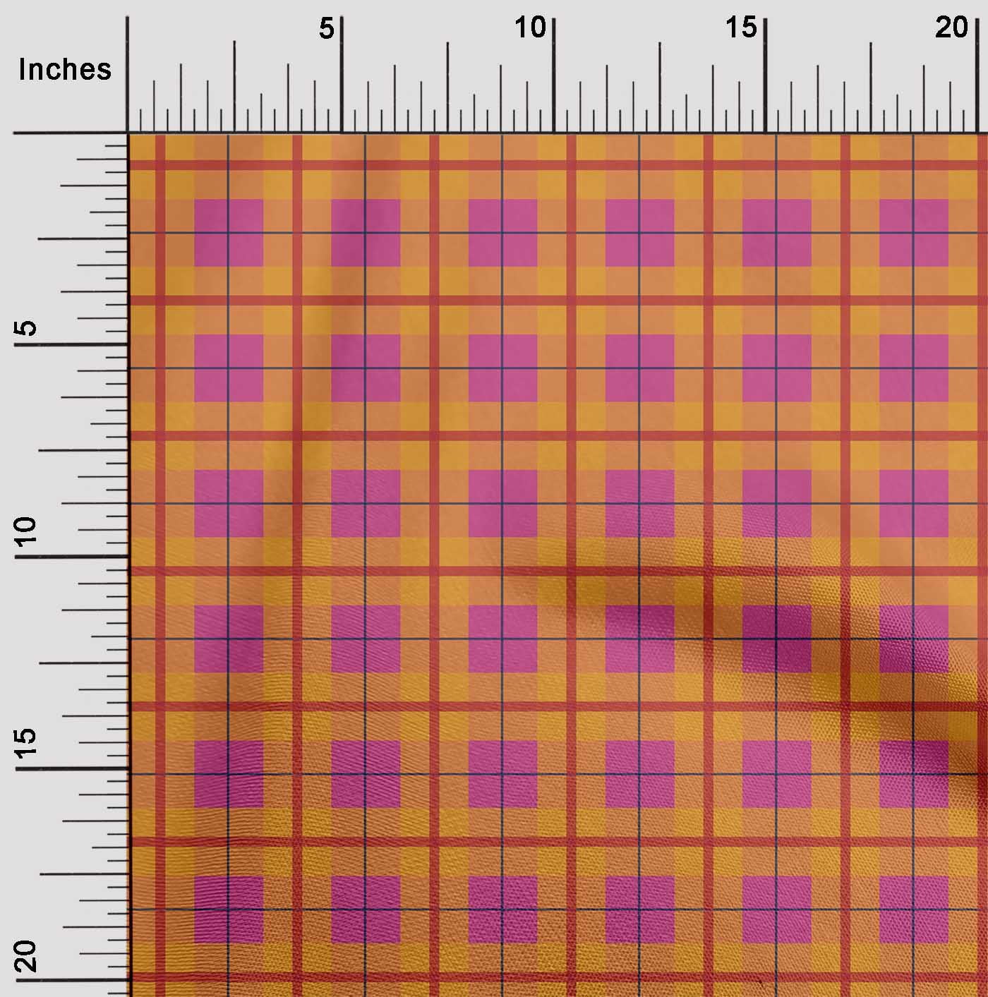 oneOone Cotton Poplin Fabric Madras Check Printed Fabric 1 Yard 56 Inch Wide