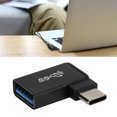 thumbnail image 1 of Sonew USB‑C Male To USB 3.0 Female Connector,90 Degree USB C To USB 3.0 Adapter,90 Degree USB 3.0 Female To USB‑C Male OTG Adapter Support High Speed Data Sync Fast Charging, 1 of 8