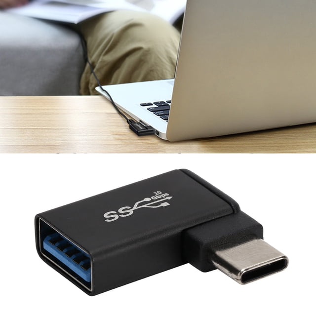 Sonew USB‑C Male To USB 3.0 Female Connector,90 Degree USB C To USB 3.0 Adapter,90 Degree USB 3.0 Female To USB‑C Male OTG Adapter Support High Speed Data Sync Fast Charging