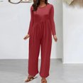 thumbnail image 5 of LSLJS Combinaison une Pièce d'Automne pour Femme à Manches Longues, Taille, Pantalon à Jambe Grand, Barboteuse Chic Ample Décontractée, 5 of 5