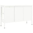 thumbnail image 3 of vidaXL Buffet Blanc 105x35x70 cm Acier et Verre, 3 of 5