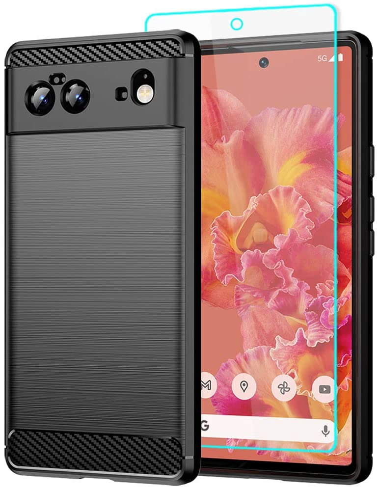 Pixel 6 Case, Google Pixel 6 Case, with Screen Protector, SuperShield Soft Slim Shockproof Anti-Fingerprint Add Good Protection Without Being Bulky Phone Cases for Google Pixel 6
